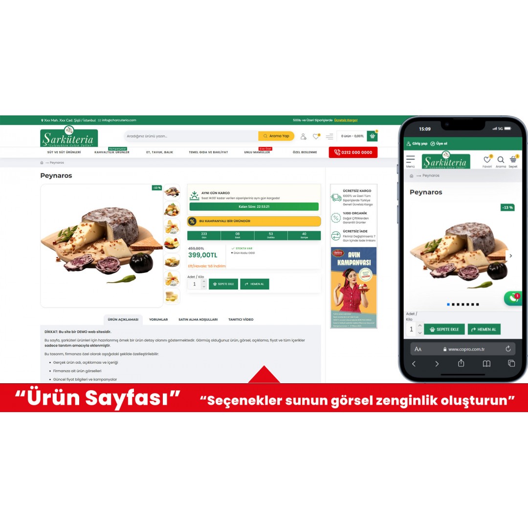 Şarküteri ve Yöresel Ürünler Web Sitesi Şarküteri ve Yöresel Ürünler Web Sitesi