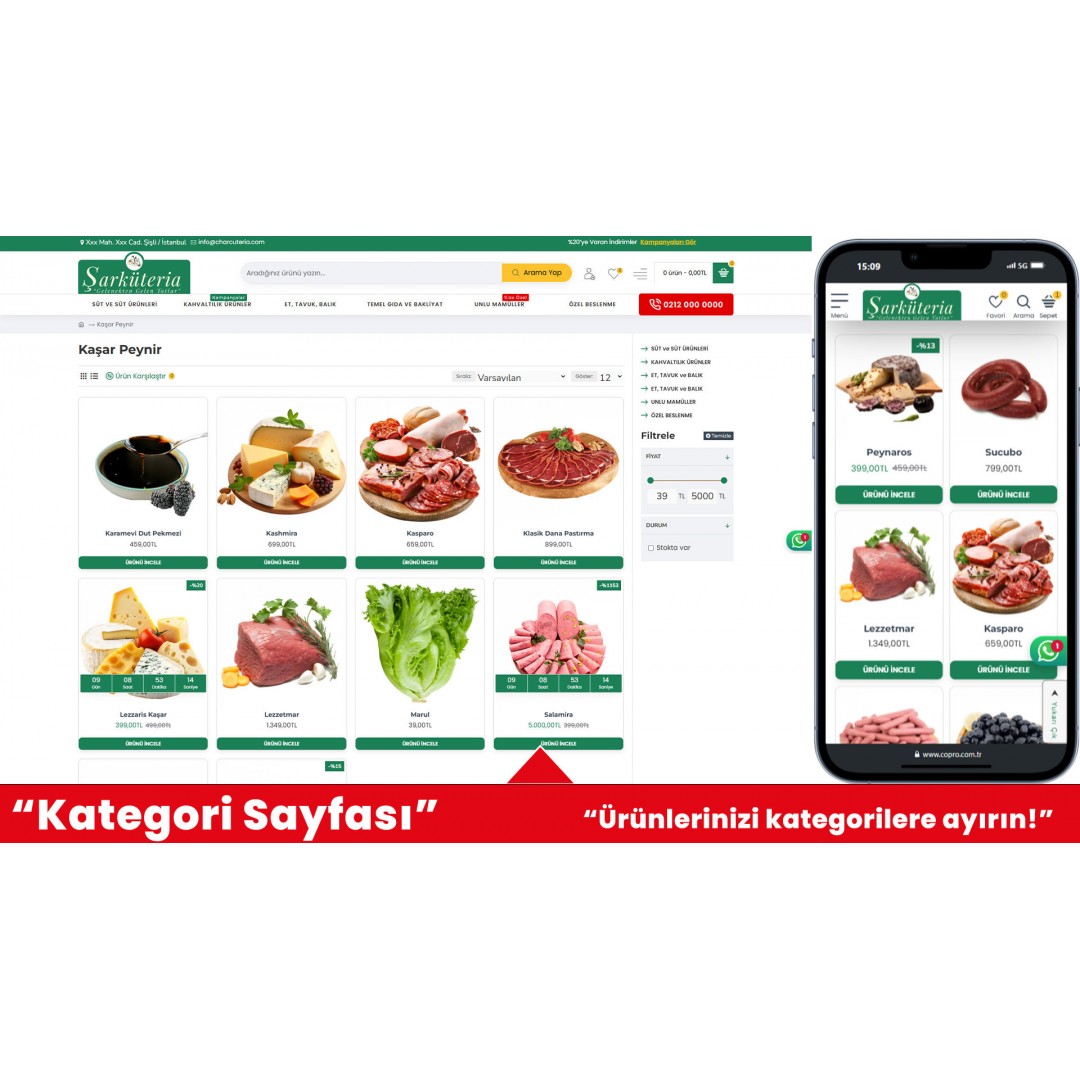 Şarküteri ve Yöresel Ürünler Web Sitesi Şarküteri ve Yöresel Ürünler Web Sitesi