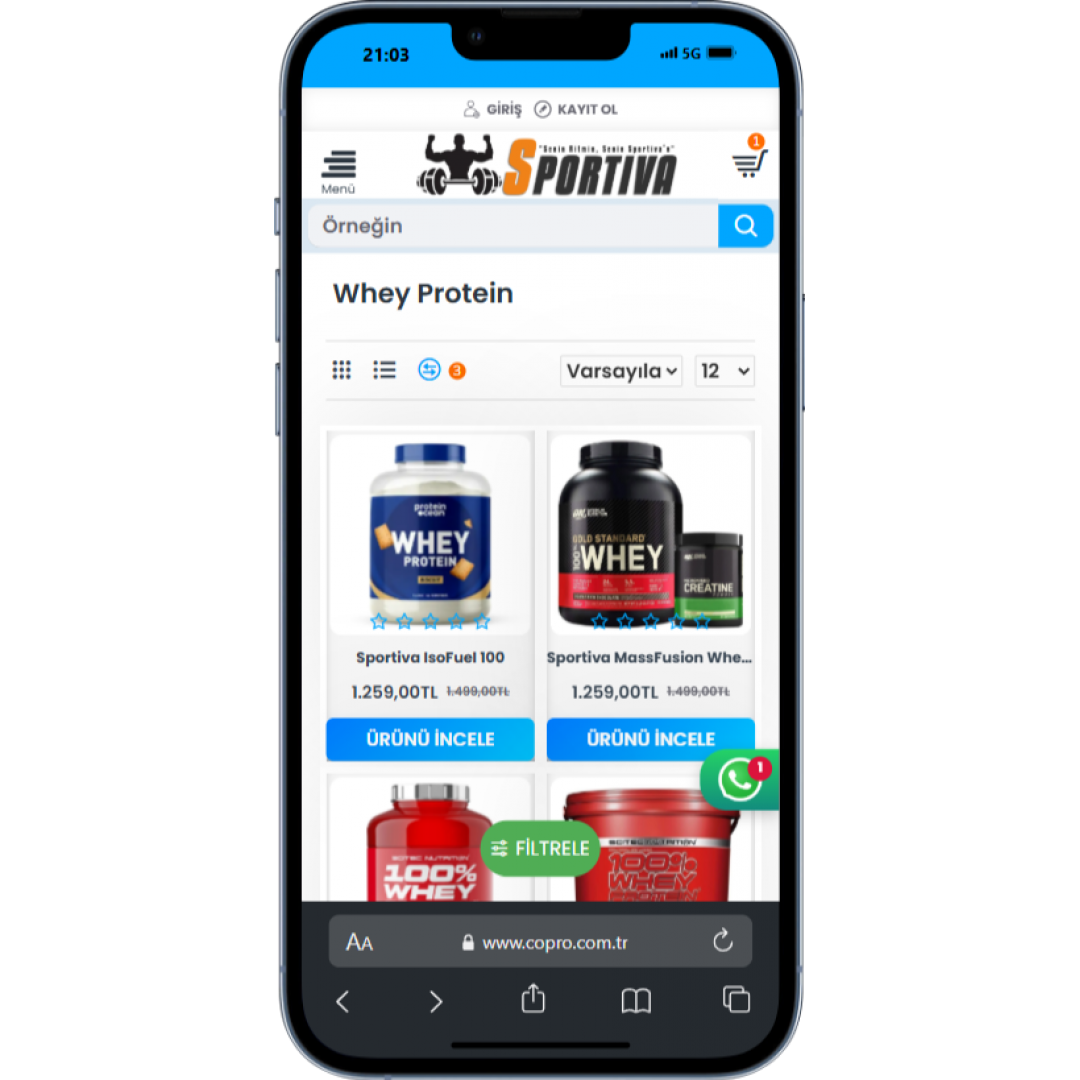 Spor Ürünleri E-Ticaret Web Sitesi
