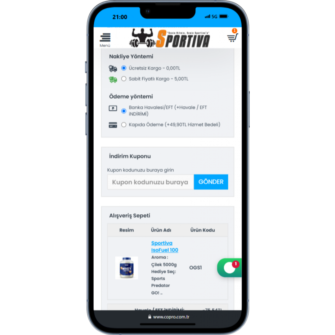Spor Ürünleri E-Ticaret Web Sitesi