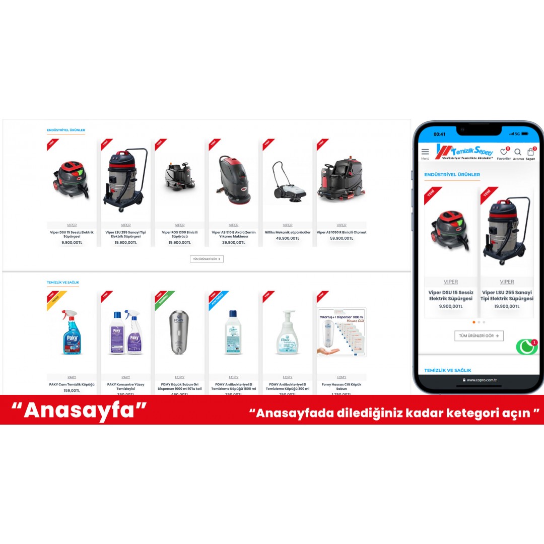 Temizlik Ürünleri E-Ticaret Web Sitesi Temizlik Ürünleri E-Ticaret Web Sitesi