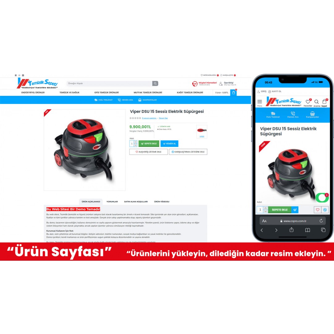 Temizlik Ürünleri E-Ticaret Web Sitesi Temizlik Ürünleri E-Ticaret Web Sitesi