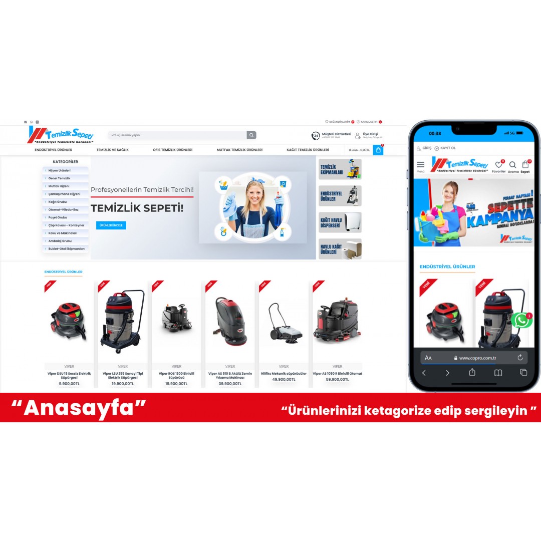 Temizlik Ürünleri E-Ticaret Web Sitesi Temizlik Ürünleri E-Ticaret Web Sitesi