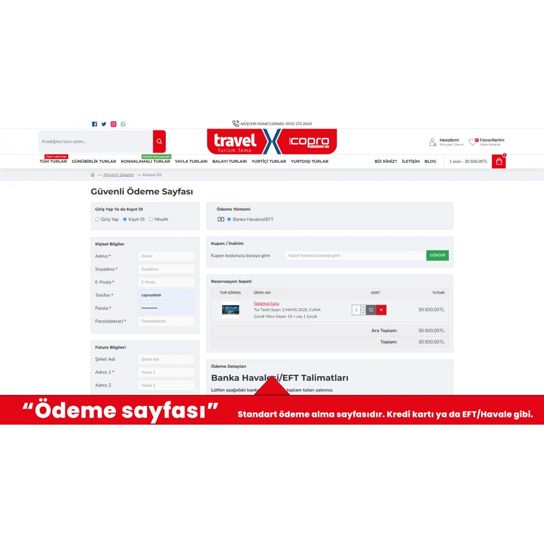 Turizm Acente E-Ticaret Web Sitesi Turizm Acente E-Ticaret Web Sitesi