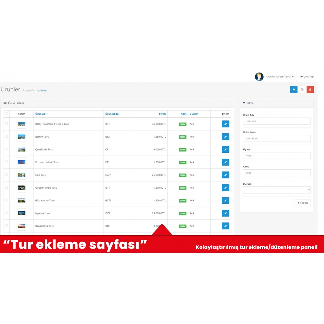 Turizm Acente E-Ticaret Web Sitesi Turizm Acente E-Ticaret Web Sitesi