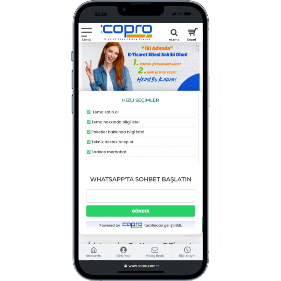 Opencart WhatsApp Uygulaması Opencart WhatsApp Uygulaması